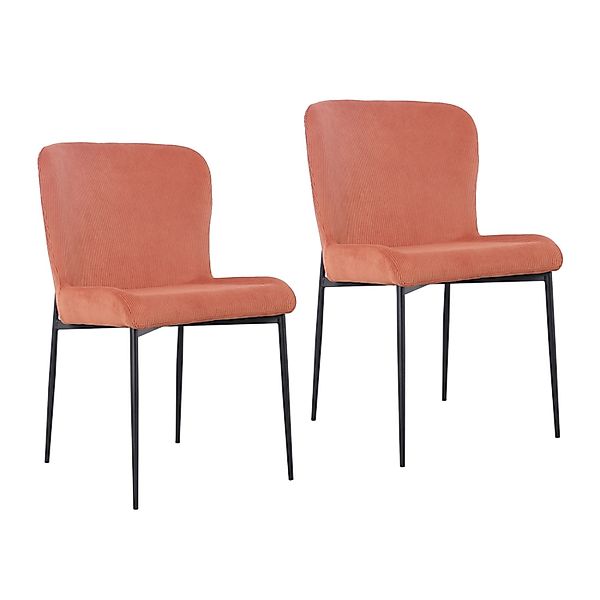 Svita Freddie Esszimmerstuhl 2er Set Cordbezug Polsterstuhl Esszimmer Küche günstig online kaufen