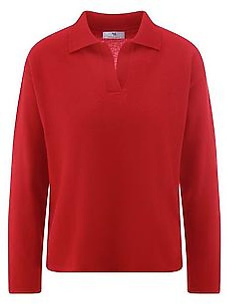 Polo-Pullover Peter Hahn rot günstig online kaufen
