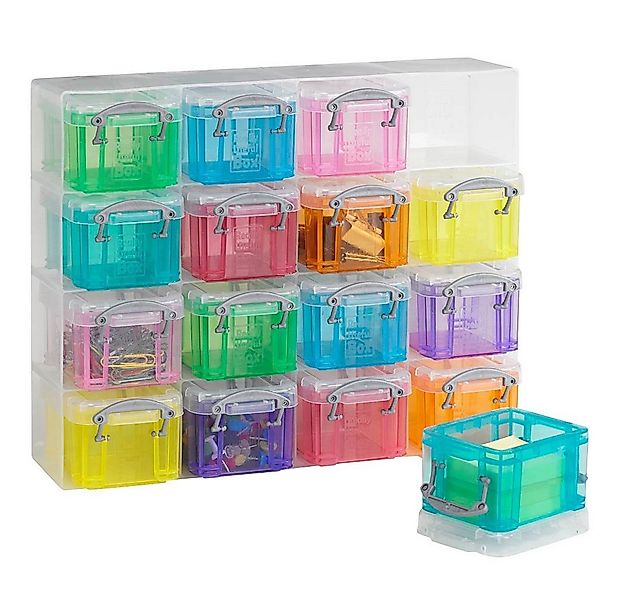 REALLYUSEFULBOX Aufbewahrungsbox 16 Aufbewahrungsboxen 0,14l - transparent/ günstig online kaufen