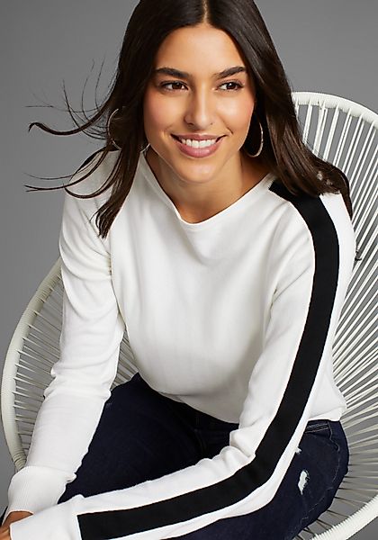 Laura Scott Longpullover mit Kontraststreifen günstig online kaufen