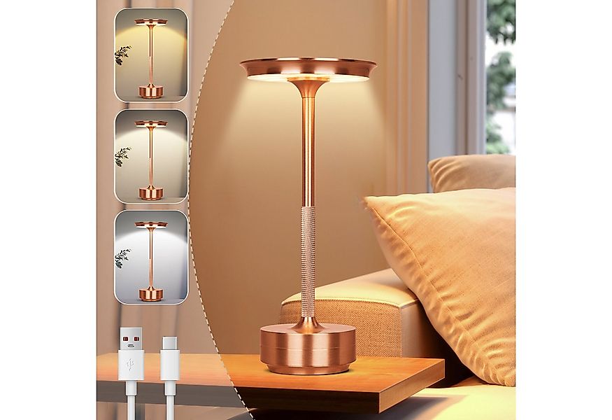 Jibenhome Nachtlicht Outdoor Tischleuchte Akku Touch Dimmbar, LED Tischlamp günstig online kaufen