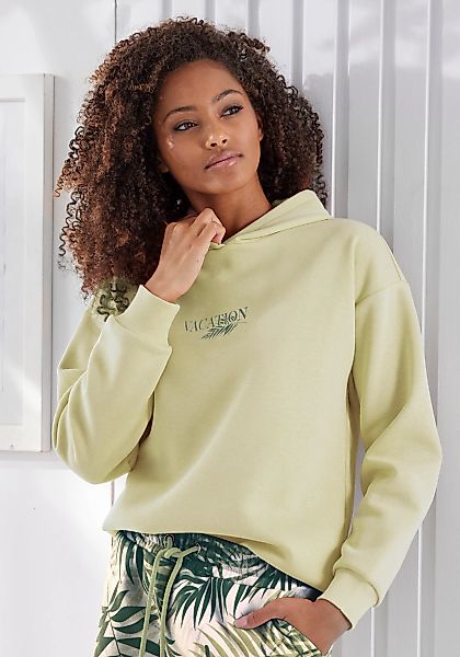 LASCANA Hoodie, 1 Stk. Kapuzensweatshirt, Loungeshirt mit Frontprint, Loung günstig online kaufen