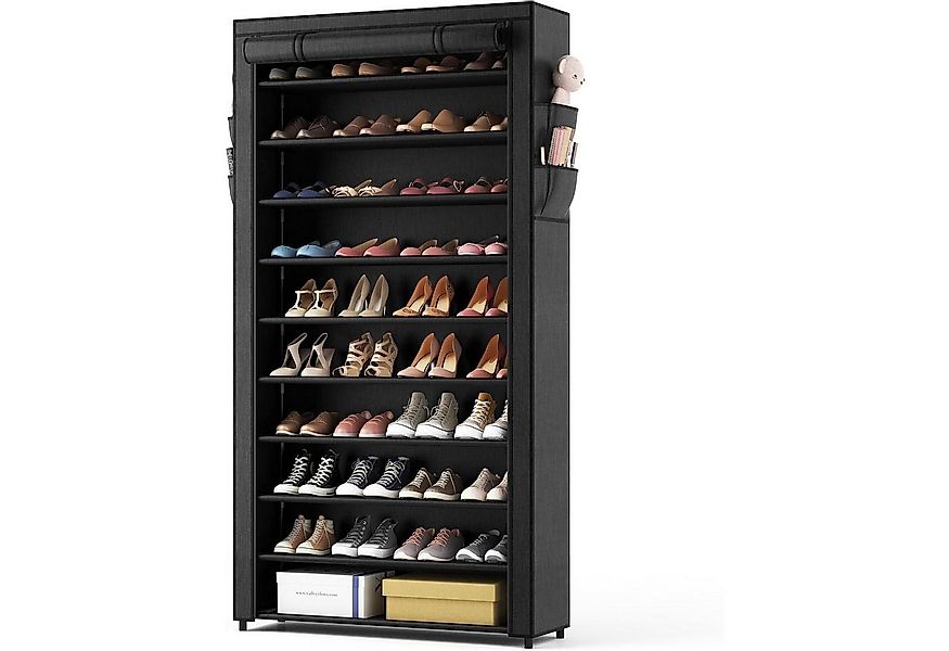 Vicye Schuhabtropfschale Schuhschrank 10 Ebenen Schwarz Metallgestell Staur günstig online kaufen