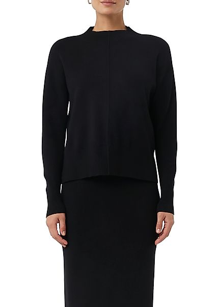 comma casual identity Rundhalspullover "mit Ziehrnaht", casual, Rundhals, s günstig online kaufen
