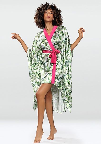 DKaren Kimono Damen Morgenmantel aus Satin günstig online kaufen