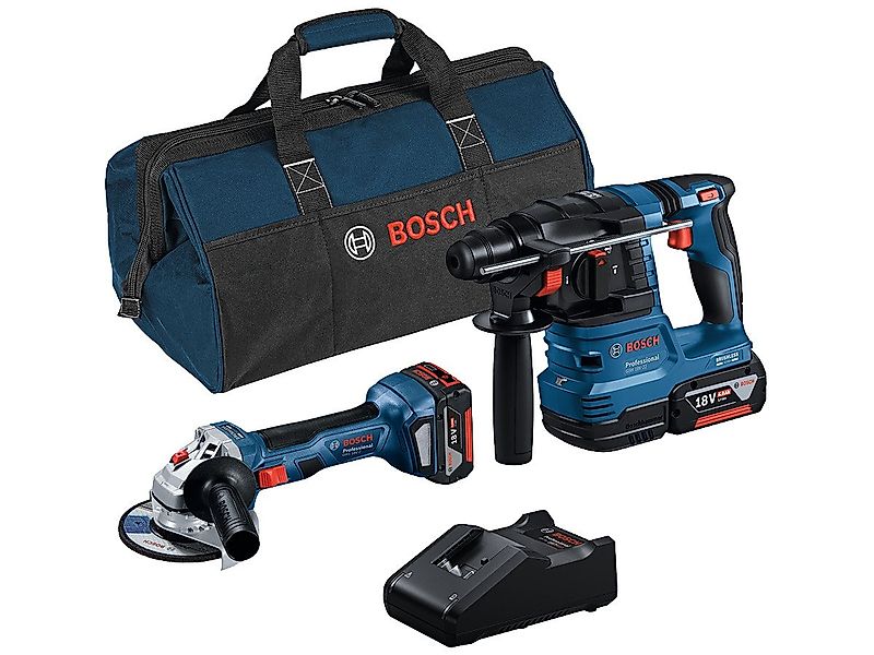 Bosch Professional Elektrowerkzeug-Set GBH 18 V-22 + GWS 18 V-7, Set, 13-tl günstig online kaufen