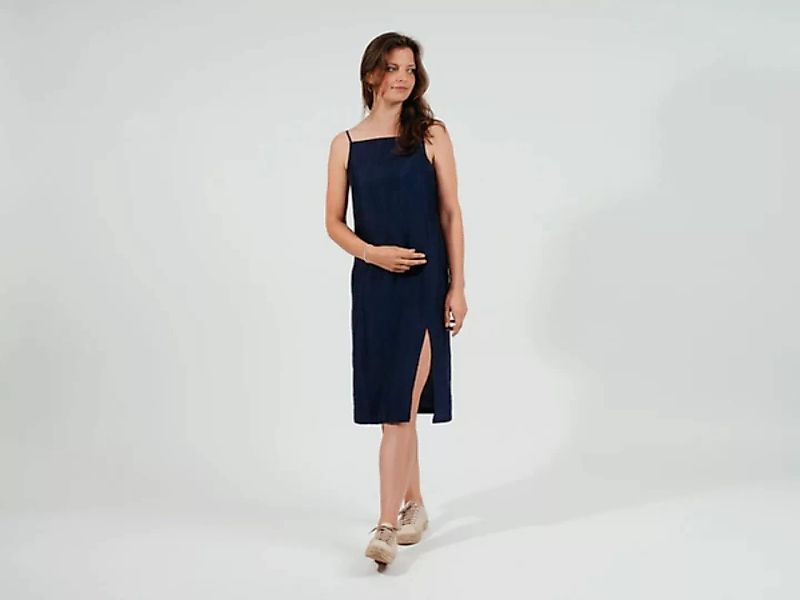 Shannary Kleid // Blaue Seide günstig online kaufen
