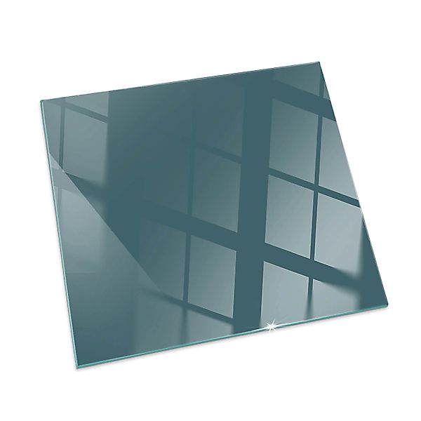 Tulup Glasplatte für Kamin Türkis Kaminofen Glas Bodenplatte Quadrat 60x60 günstig online kaufen