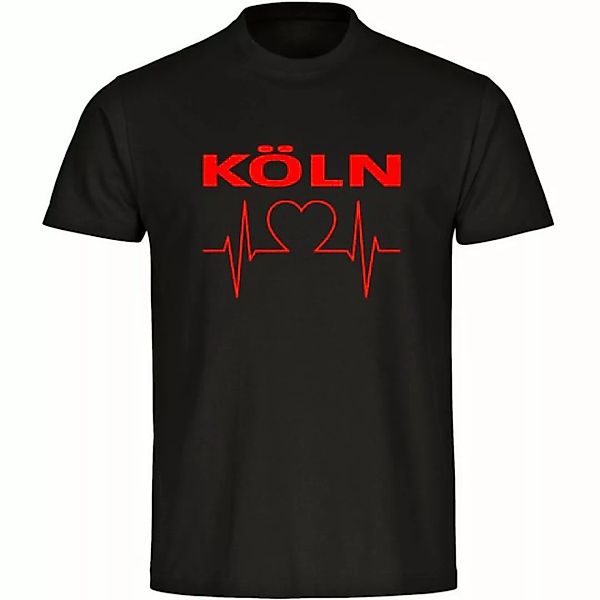 multifanshop T-Shirt Herren Köln - Herzschlag - Männer günstig online kaufen