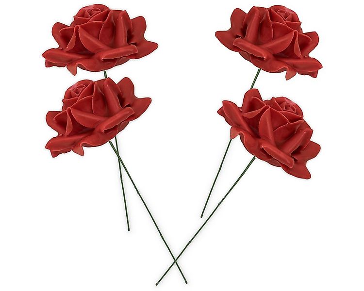 matches21 HOME & HOBBY Bastelnaturmaterial Textil-Rosen mit Wachs-Blüten al günstig online kaufen