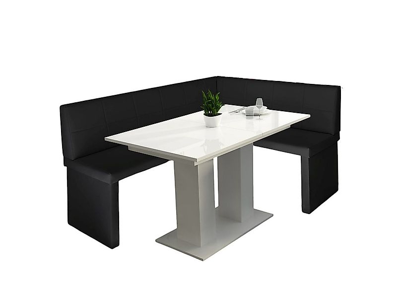 Fun Möbel Eckbankgruppe Eckbankgruppe „Robin XL“ Kunstleder 196x142cm mit T günstig online kaufen