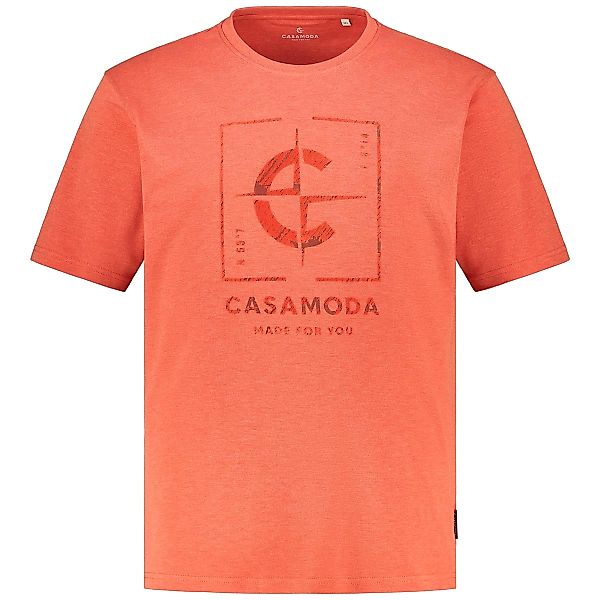 CASA MODA T-Shirt mit Label-Print Farbe orange Größe: 4XL günstig online kaufen