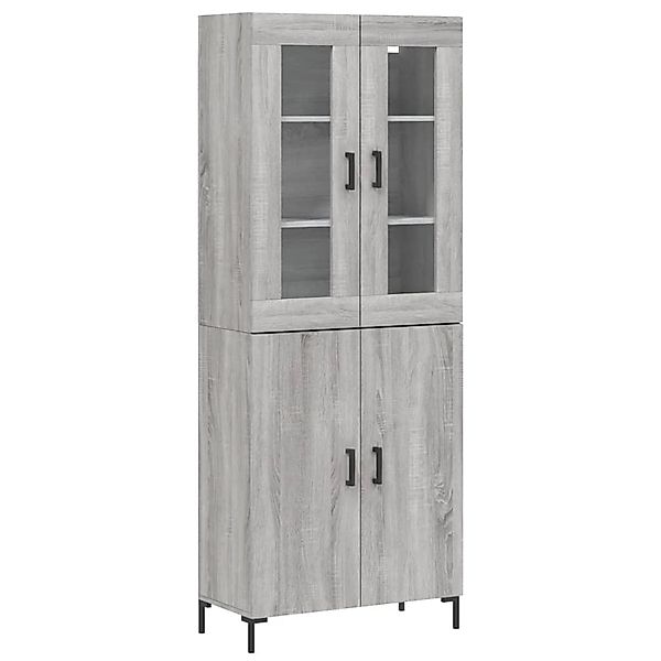 vidaXL Highboard Grau Sonoma 69,5x34x180 cm Holzwerkstoff 3198215 günstig online kaufen