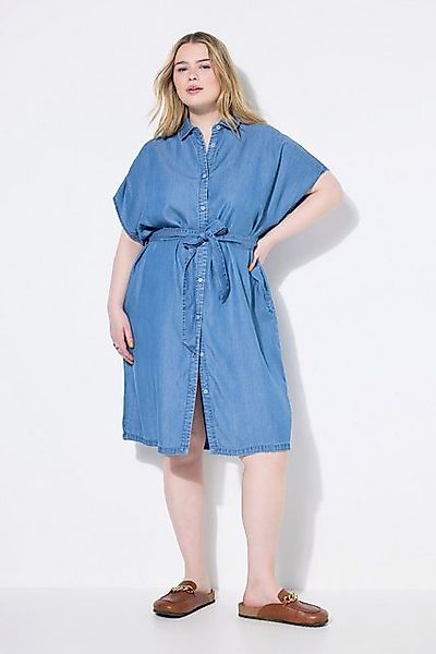Studio Untold Hemdblusenkleid Hemdblusenkleid weicher Denim Bindegürtel günstig online kaufen