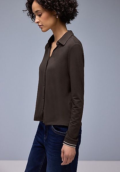 STREET ONE Langarmshirt mit College-Bündchen an den Ärmeln günstig online kaufen