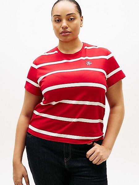 Tommy Hilfiger Curve Kurzarmshirt CRV TH SCRIPT REG C-NK SS TEE in großen G günstig online kaufen