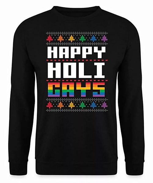 Quattro Formatee Sweatshirt LGBT Gay Regenbogen Happy Gays Christmas - Weih günstig online kaufen