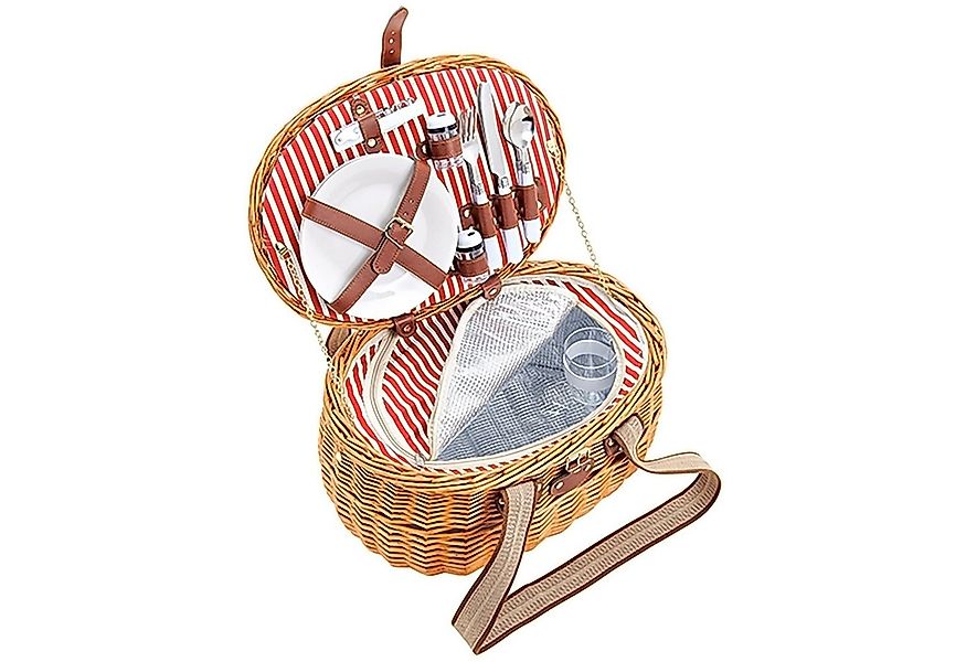 Woma Picknickkorb Woma Picknickkorb 15 tlg. mit Geschirr - 45 x 34 cm (Stüc günstig online kaufen