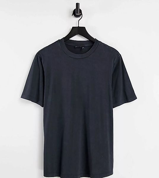 ASOS DESIGN Maternity – Oversize-T-Shirt in verwaschenem Schwarz-Grau günstig online kaufen