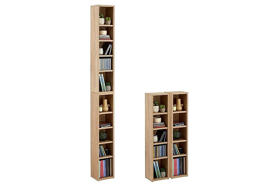 CARO-Möbel CD-Regal CHART, Medienregal aus 2 Modulen, Medien Aufbewahrung b günstig online kaufen