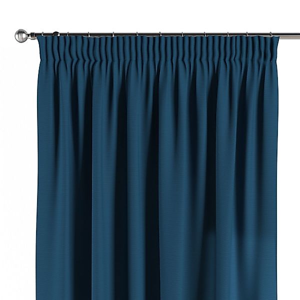 Vorhang mit Kräuselband, marinenblau , Cotton Panama (702-48) günstig online kaufen