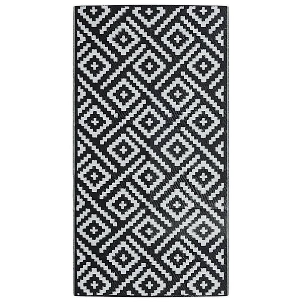 vidaXL Outdoorteppich Outdoor-Teppich Weiß und Schwarz günstig online kaufen