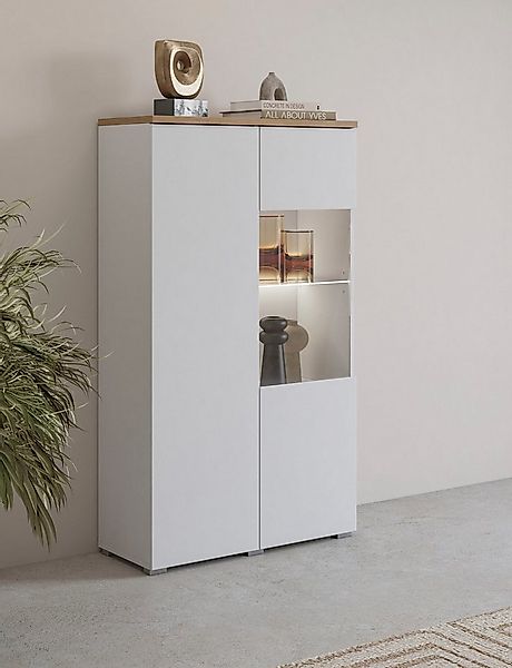OTTO home Vitrine Modo, Breite 80 cm, moderner griffloser Vitrineschrank Vi günstig online kaufen