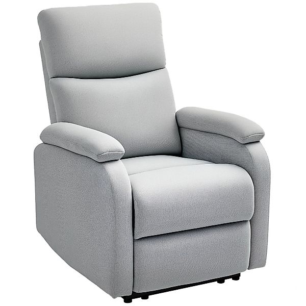 HOMCOM Relaxsessel mit Liegefunktion Polyester Grau 91,5L x 69B x 103H cm günstig online kaufen
