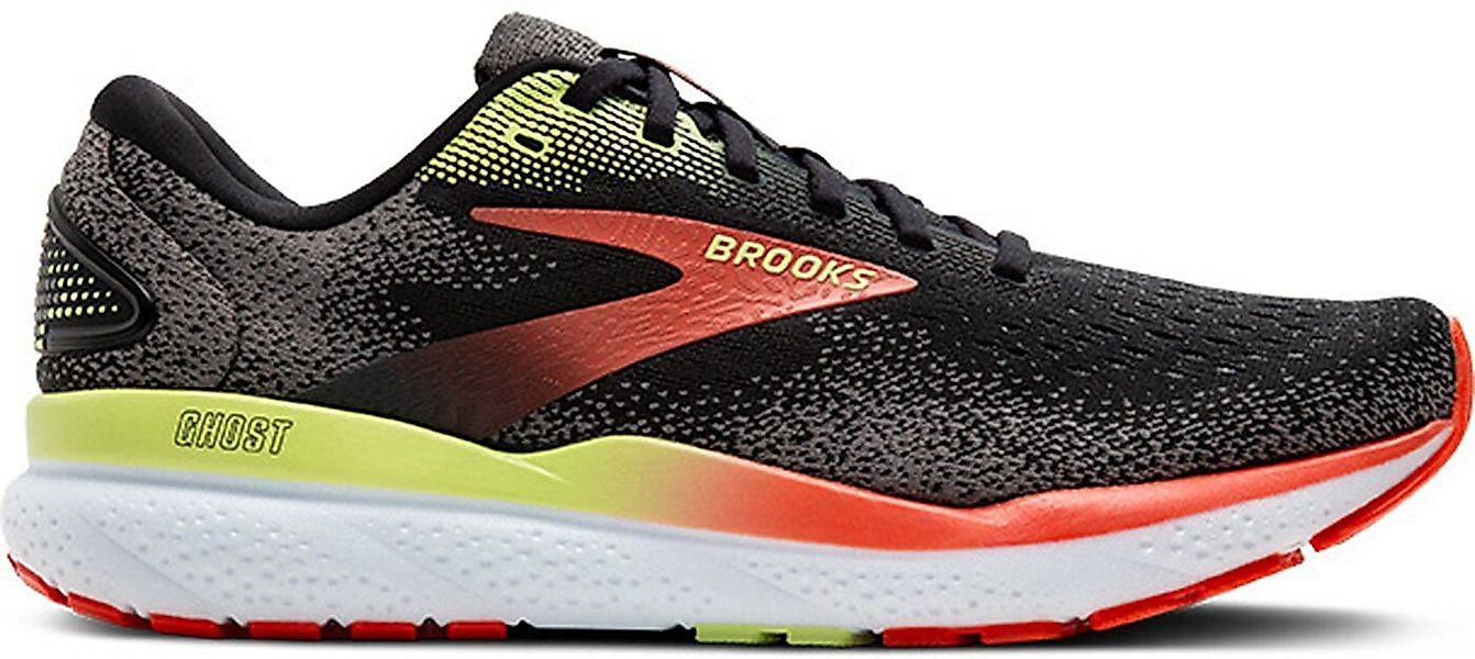 Brooks Ghost 16 BLACK/MANDARIN RED/GREEN Laufschuh günstig online kaufen