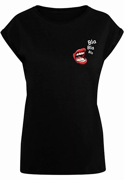 Merchcode T-Shirt Merchcode Damen Ladies Bla Bla Bla Comic Extended Shoulde günstig online kaufen