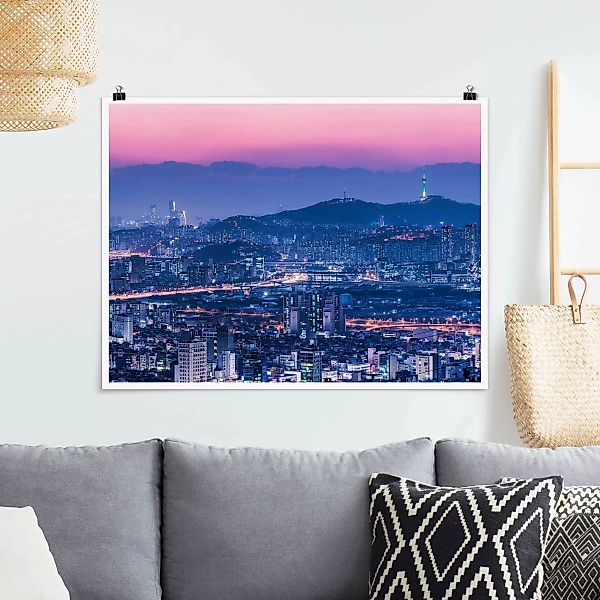 Poster Skyline von Seoul günstig online kaufen