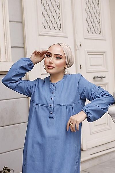 MİSSKAYLE Maxikleid Knopf Detail Denim Kleid günstig online kaufen