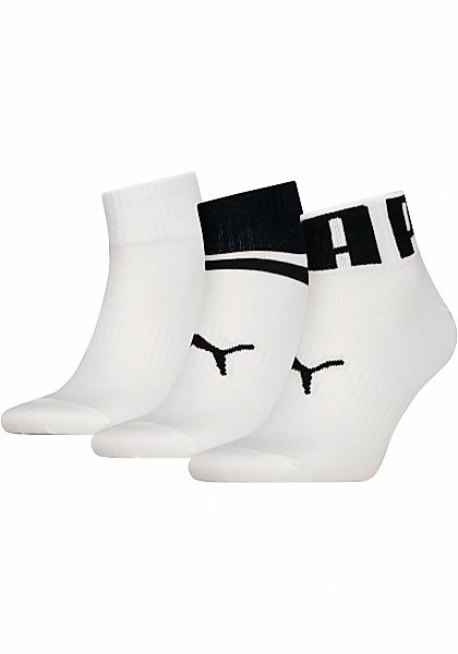 PUMA Kurzsocken "Unisex PUMA UNISEX BIG LOGO QUARTER" Packung, 3 Stk. tlg. günstig online kaufen