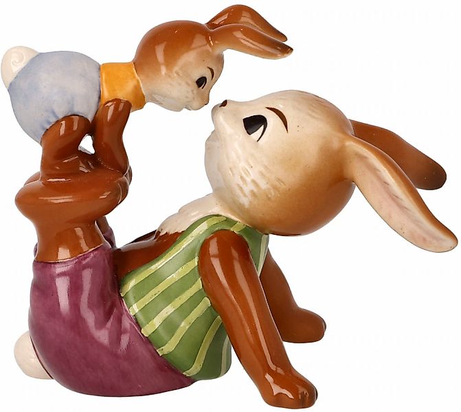 Goebel Osterhase "Frechdachs", Sammelfigur, Hasenvater mit Hasenkind günstig online kaufen