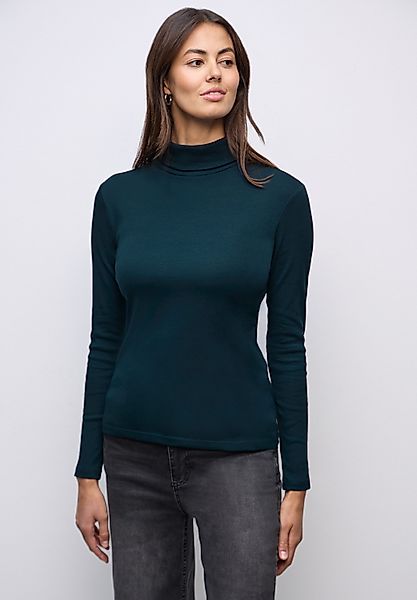 STREET ONE Langarmshirt mit Rippstrick-Struktur günstig online kaufen