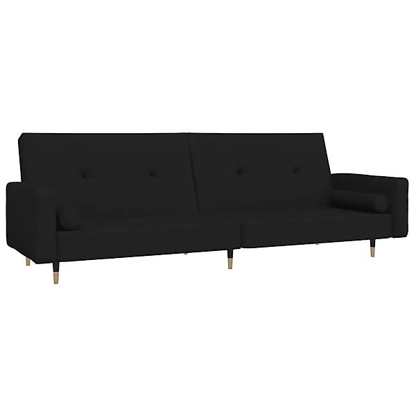 vidaXL Schlafsofa 2-Sitzer mit 2 Kissen Schwarz Samt 375752 günstig online kaufen