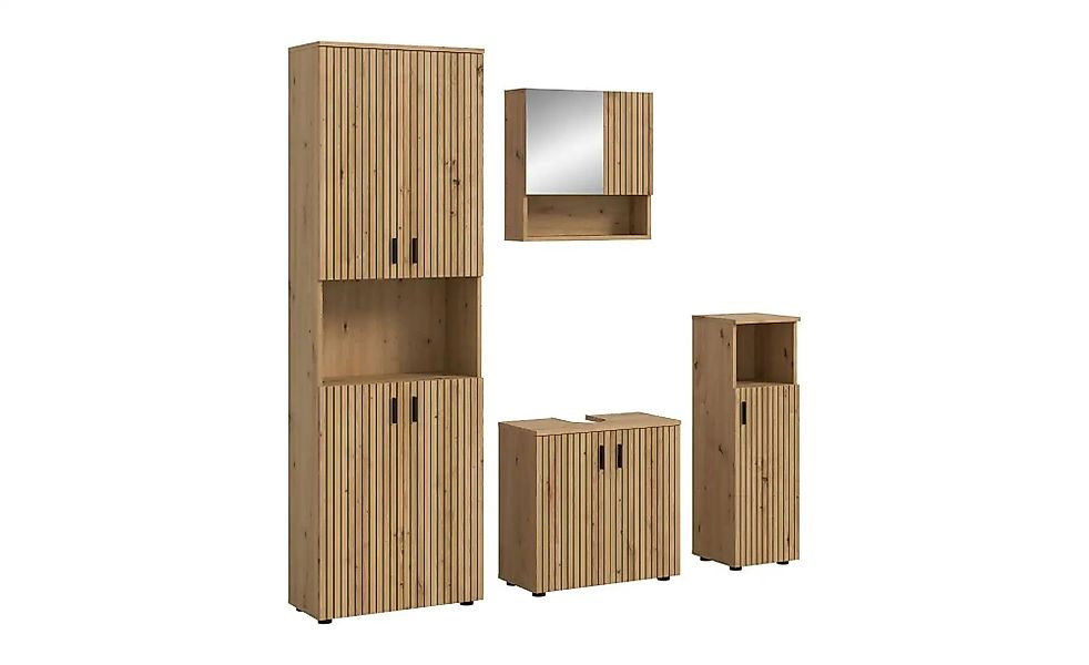 Badkombination   ¦ holzfarben ¦ Maße (cm): B: 180 H: 192 Schränke > Badschr günstig online kaufen