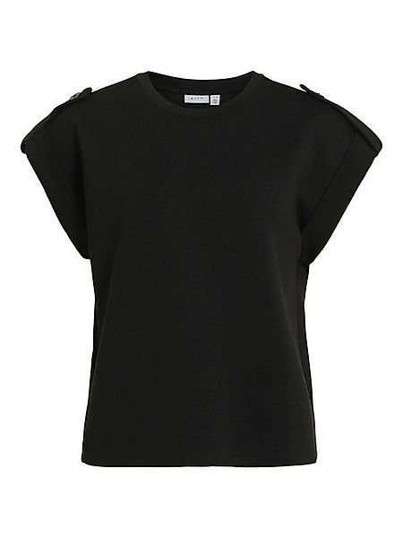 Vila T-Shirt Kurzarm- mit Schulterknöpfen, Rundhals VISIFFI O-NECK CAP SLEE günstig online kaufen