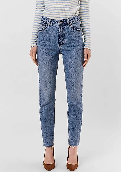 Vero Moda Straight-Jeans "VMBRENDA" mit leicht ausgefranstem Saum, stonewas günstig online kaufen