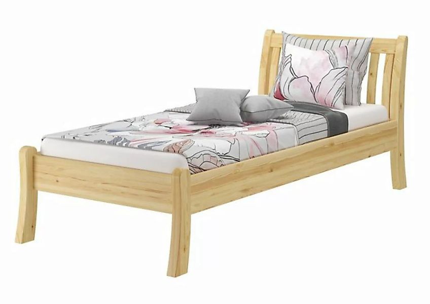 ERST-HOLZ Bett Einzelbett hohe Sitzkante Kiefer massiv natur 90x200 cm, Kie günstig online kaufen