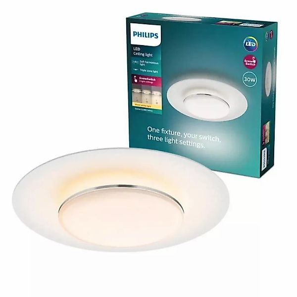 LED Deckenleuchte Garnet in Weiß 30W 3100lm günstig online kaufen