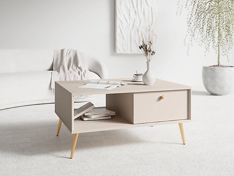 Home affaire Couchtisch »ROMELIS beige Kaffeetisch mit viel Stauraum, 87x66 günstig online kaufen