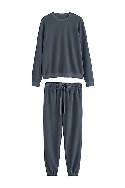 Next Pyjama Langarm-Schlafanzug mit weicher Waffelstruktur günstig online kaufen