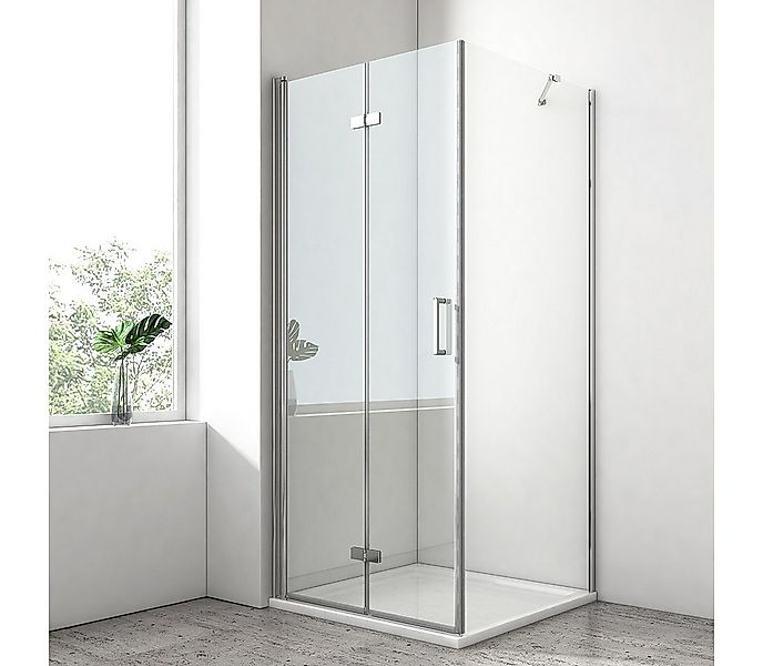 EMKE Eckdusche Duschkabine mit Falttür, verstellbarer Duschabtrennung und N günstig online kaufen