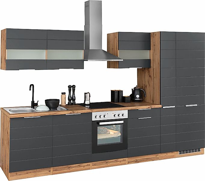 KOCHSTATION Küchenzeile »KS-Luhe« 330 cm breit, wahlweise mit oder ohne E-G günstig online kaufen