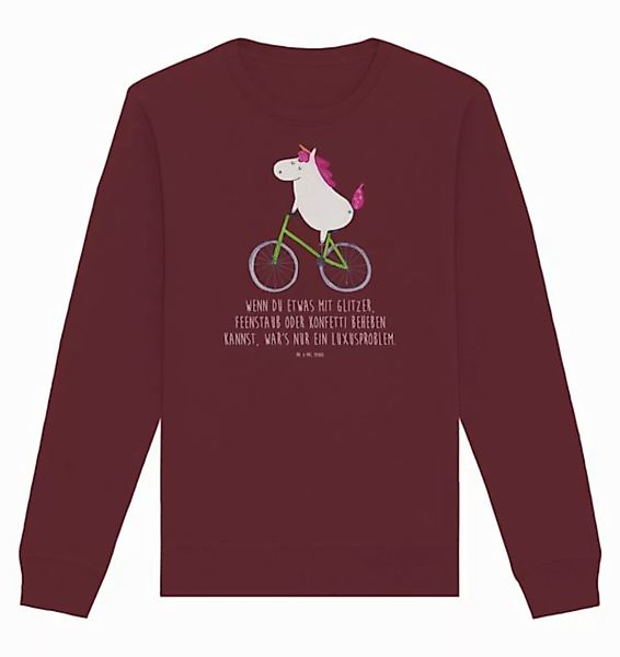 Mr. & Mrs. Panda Longpullover Größe XXL Einhorn Radfahrer - Burgundy - Gesc günstig online kaufen