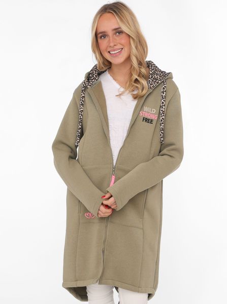 Zwillingsherz Jerseymantel ""Wild and Free"" mit auffäligem Front und Back günstig online kaufen