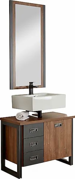 Home affaire Badmöbel-Set »Detroit, Bad im Industrialdesign, 2-teiliges Bad günstig online kaufen