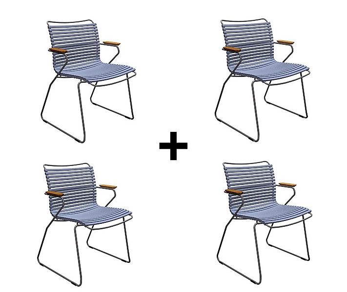 Click Set Stühle 4tlg. taubenblau günstig online kaufen