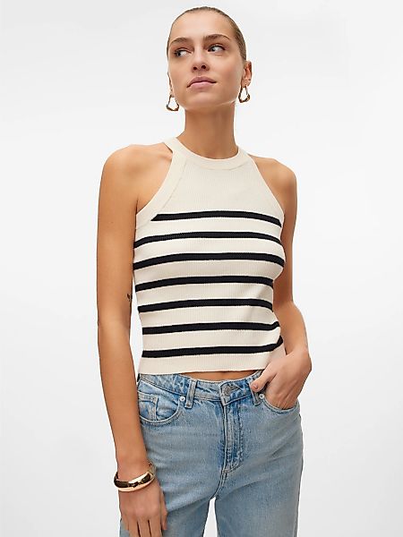 Vero Moda Stricktop "VMSABA RIB SL O-NECK TOP GA NOOS" günstig online kaufen